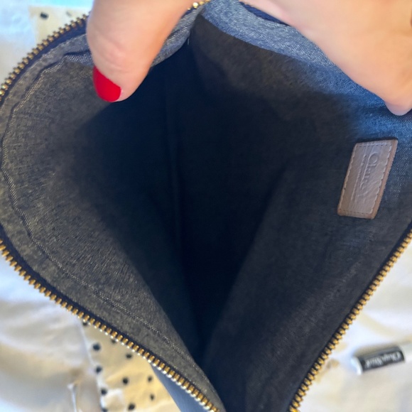 Black and Blue Clare V. Foldover Clutch - Picture 5 of 5